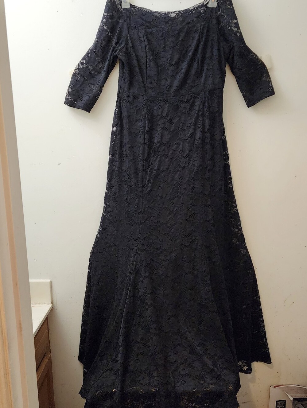 Torrid Black Lace Gown 16 Holiday Witchy Halloween New Year's Formal Wedding